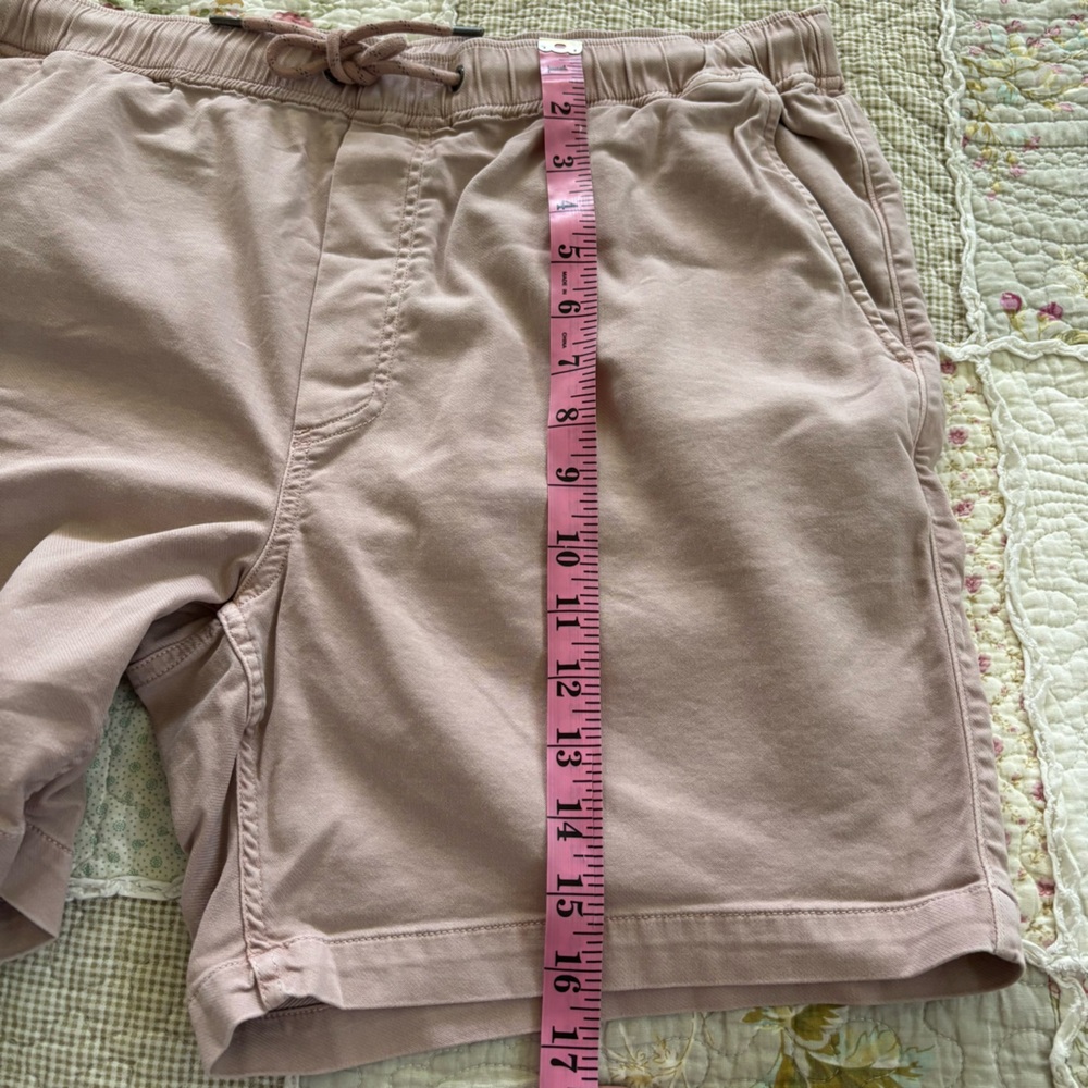 Faherty Pull-on Shorts Organic Cotton Tencel Linen Blend Mauve Men’s Size Large - Picture 9 of 14